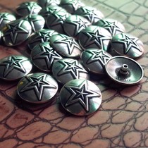 Leather carving leather art hardware ancient silver decorative wealth cloth buckle ancient silver Texas star Texas star 25mm wealth cloth buckle