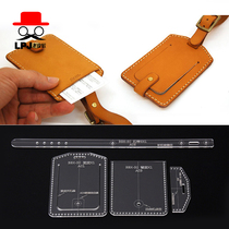 Handmade leather leather leather goods diy breast card cover Working Certificate kit acrylic plate type drawing sample