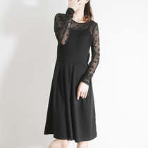 Danish Order Small Sexy Black Polo Dot micropenetrating womens tennis dress Dress Up to about Temperament Skirt