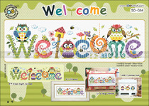 Cross stitch electronic figure redraw source file-SODA SO-G64 Welcome owl Welcome you