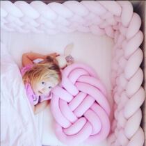 ins crib bedside Danish woven long knotted fence childrens room decoration newborn baby photo props