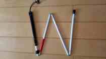 Factory direct folding telescopic four-fold mountaineering into a five-fold blind stick length can adjust the blind persons walking stick guide blind stick blind
