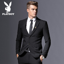 Flower Playboy Western suit suit Mens Han version Body Wave Bridegroom Wedding Gown Bridegroom Business Casual Suit Man