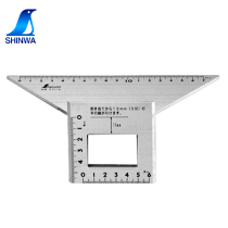 Penguin brand SHINWA affinity trapezoidal angle ruler aluminum 62114