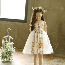 UK Next kiss girls dress 2021 new childrens tutu childrens clothing foreign style Korean version of the princess dress