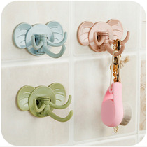 Creative cute elephant wall hook kitchen bathroom nail free door rear adhesive hook multi-purpose strong adhesive non-trace adhesive hook