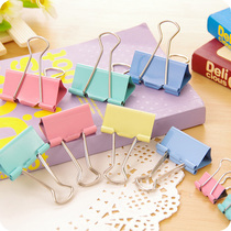 Small and medium color long tail clip 19mm office supplies dovetail clip iron clip folder ticket holder single sale