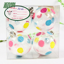 Christmas decorations 6cm painted transparent balls plus foam particles Window hanging decoration Exhibition hall layout Scene layout