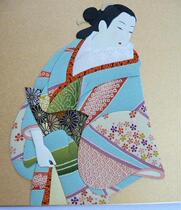 Ancient Dong stores naughty back to Japanese characteristics craft cloth stickies and beauty human figure workmanship is delicate and lifelike preservation value