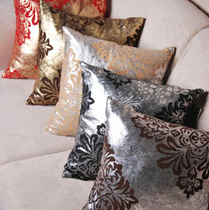 European classic suede silver bronzing sofa car cushion waist pillow office pillow pillow