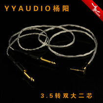 Taiwan YYAUDIO Yang Yang 3 5 Turn double 6 35 6 5 big two-core computer with mixer audio cable
