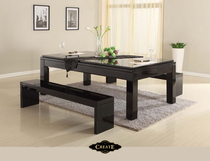 Yanylon black (created) billiard table standard adult home table football table American black eight-flower style nine balls 