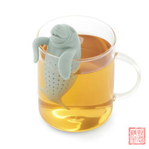 Creative manatee silicone tea maker food grade cute animal flower tea bag tea filter tea leak tea filter tea filter