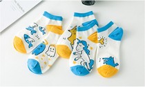 South Korea spring and summer new socks light God unicorn flying fish Ghost cartoon cotton boat Socks