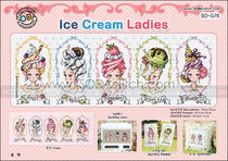 Cross stitch electronic figure redraw source file-SODA SO-G76 ice cream woman