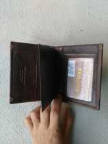 Genuine leather wallet Long Genuine Leather Cross Section Vertical money clip headlined Bull Leather Wallet