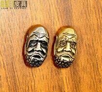 Pure copper financial cloth buckle brass decorative buckle old man decorative buckle white copper decoration d nail Dharma Buddha pure copper decorative buckle