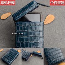 A4 models EASECASE Custom protective sleeves Hebbe HIBY R6 Pro New R6 genuine leather sleeve crocodile ink blue