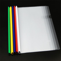 Style A4 bone clip Suction rod clip folder folder Color transparent paper report clip Water drop rod Triangle rod