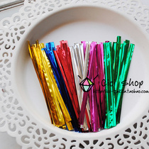 Domestic gift packaging with 8cm color tie wire tied wire bag sealing rope 100 price 6 color selection