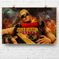 Forever Destruction Duke Nuke Nukem Forever Game Poster for a retro game poster
