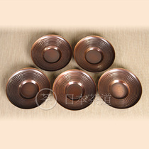 Japanese Bronze pure copper spiral round copper cup holder five passengers