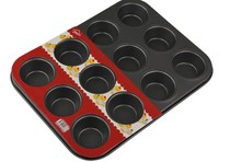 High Flat Bottom Non-Stick Mini Twelve Cake Mold 12 Cup Baking Mold Carbon Steel Material--Small