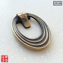 Green bronze European antique retro wardrobe cabinet door drawer round handle simple furniture pastoral ring handle 8813