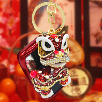 Chinese style lion dance car waist key chain ornament door backpack pendant Ford male Lady creative couple
