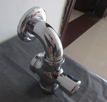 Copper flush valve into the wall quick open flush valve 6 minutes 1 inch four-way flusher squatting toilet stool elbow