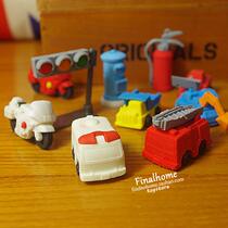Motorcycle fire truck car eraser traffic light Creative Assembly Assembly stationery toy gift