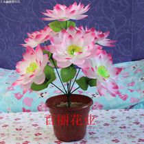 Lotus simulation flowers 7 heads of Lotus bouquets on the grave to the Buddha sacrifice fake flowers silk flowers forever flower spot