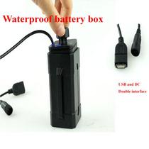 Waterproof rechargeable 2-cell or 4-cell 18650 lamp battery pack DIY special battery box