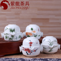 Hand-painted blue and white porcelain fast guest Cup one cup one Cup kung fu ceramic hand grab pot teapot tea cup office tea set accessories