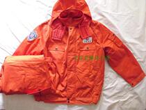 Rare orange flame retardant warm cold suit Anti-static cold suit Winter warm jacket silk coat