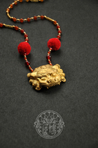 (Mirage) sterling silver Gold peony lion head necklace Cubs Pu same series of styling accessories out