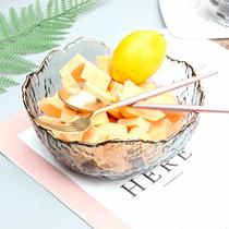 Ai Home Creative Nordic Irregular Japanese Phnom Penh Transparent Glass Fruit Vegetable Mixing Bowl Salad Bowl