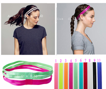 European and American popular elastic rope fitness sports hair band yoga double hair band running headband non-slip hair accessories head