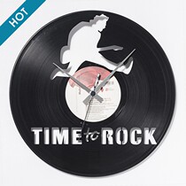 Italian imported wall clock Rock retro film disc record wall clock creative home decoration clock and clock