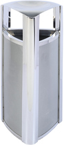 Triangle trash can stainless steel indoor public trash can can be placed on three sides of the multifunctional ash bucket lobby