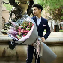 Korean high-grade flower wrapping paper imported solid color paper flower flower flower bouquet double-sided paper supplies material