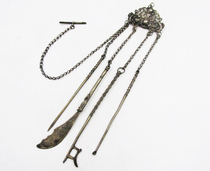 Qing Dynasty double-sided Seiko Fushou decorative pattern old silver pendant (36g)~Xinjiang collection old silverware series