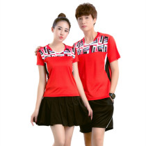 Badminton clothing mens and womens new round neck couple volleyball suit short sleeve shorts team uniform tennis uniform Sports