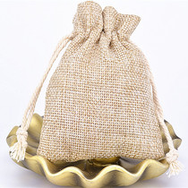 Chinese hemp storage bag tea perfume bottle pumping pocket drawstring cotton sack writing storage bag
