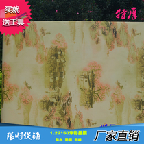1 2 meters wide special thick self-adhesive wallpaper Waterproof moisture-proof environmental protection non-toxic color film Tea house tea shop study wallpaper