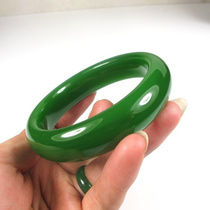 Laokeng Xinjiang Hetian jade green A goods Hetian Jade Jasper bracelet Jasper bracelet ring