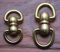 Brass copper 8-character buckle rotating ring Vientiane connection buckle handmade leather DIY accessories