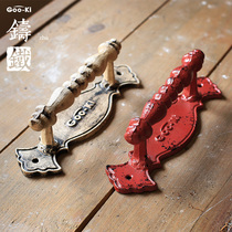 Gooqi retro wooden door handle big handle antique door handle sliding door handle barn door handle barn door handle
