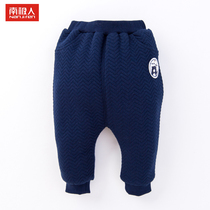 South Pole Child baby Baby gapped Thickened Warm Pants Autumn Winter Cotton Pants Long Pants Casual Pants Boy Girl Youu