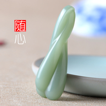 Yurun Yupin Hetian Jade Jasper as you want pendant Russian old pit pendant men and women jade pendant Shunfeng